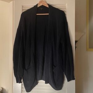 organice cotton ribbed cardigan